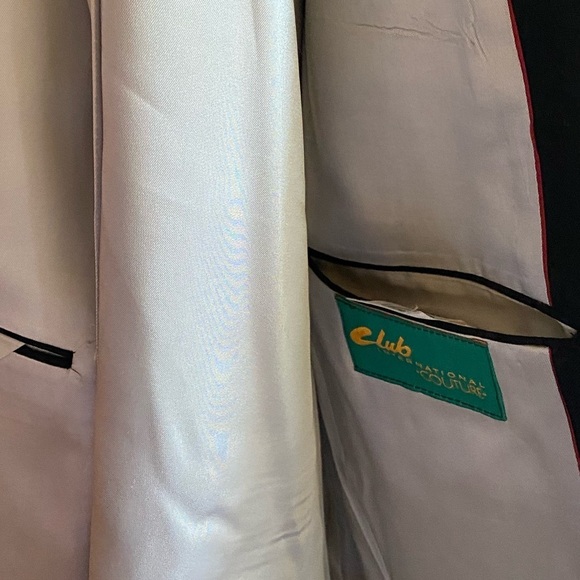 Club International Couture Wool Blazer Double Breasted Navy Blue Size 42 Tall - Picture 15 of 16